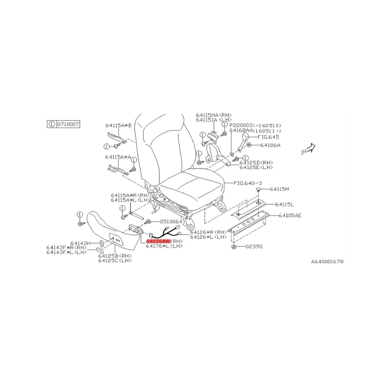 1 пара 64176FJ010 64176FJ00 0 переключатель регулировки в сборе для Forester XV