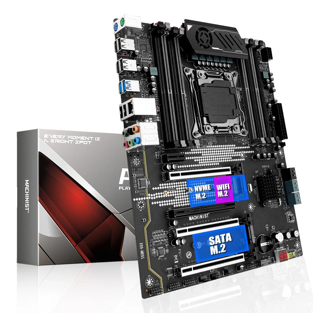 MACHINIST X99 материнская плата с поддержкой LGA 2011-3 Intel Xeon E5 v3 v4 все серии процессоров DDR4 ECC NON-ECC память USB3.0 ATX MR9S