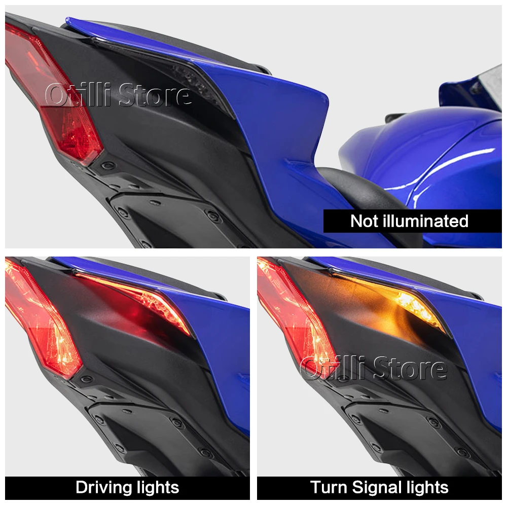 YZF R7 мотоциклетный светодиодный указатель поворота задний фонарь задние задние фонари встроенный стоп-сигнал для Yamaha YZFR7 YZF-R7 2022 2023 24 25 (art.: 3920d2f2e1983) - 3920d2f2e1983