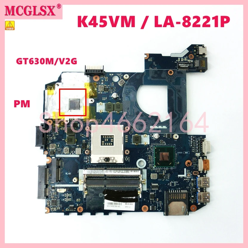 LA-8221P LA-8224P GT610M GT630M GPU LA-8226P K45V K45VD A85V A45V K45VJ K45VS K45VM K45A материнская плата для ноутбука