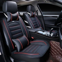 waterproof logo luxury customized 5 seat sedan suv car seat cover protectorcushions front rear full setpillows
