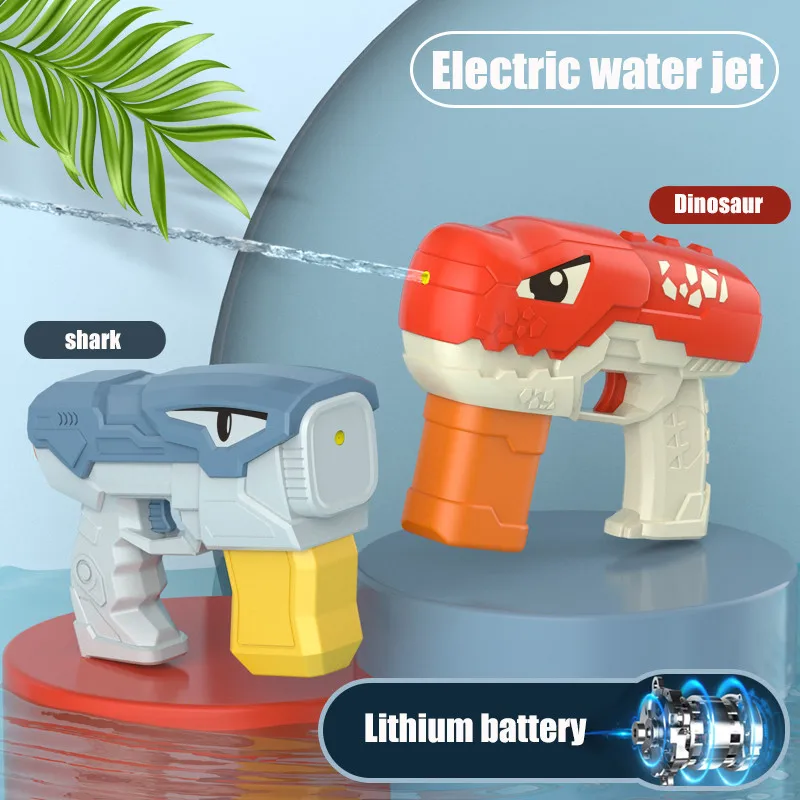 

Summer Mecha Dinosaur Electric Water Gun Toy Cartoon Squirt Spray Water Play Games for Children Outdoor Beach Swimming Pool Toys