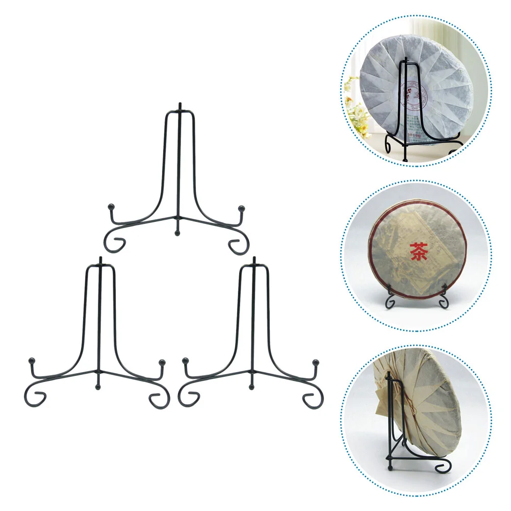 

Stand Plate Display Holder Easel Iron Picture Metal Dish Decorative Stands Album Frame Ornament Rack Folding Tea Desktop Cake