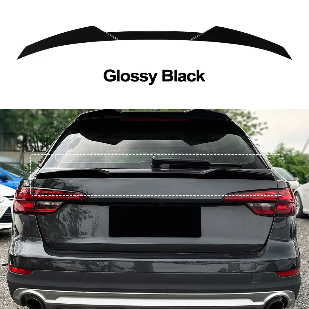 

Для Audi A4 B9 Avant Travel Edition 2017-2024 глянцевый черный задний спойлер среднего крыла багажника внешние модифицированные автоаксессуары