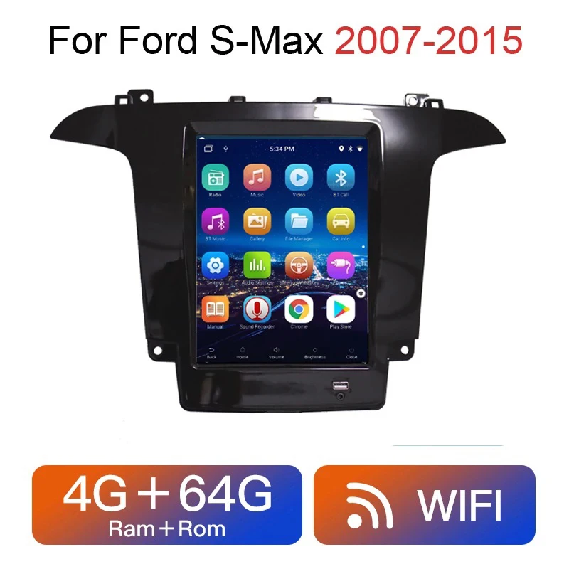 Автомобильное радио для Ford Galaxy S Max 2007-2015 C MAX GPS навигация Мультимедиа Видео плеер Авто Стерео Tesla стиль Android (art.: 3920bb5ee5728) - 3920bb5ee5728
