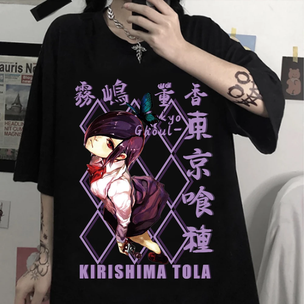

Funn Kirishima Toka T-Shirt Harajuku Anime Tokyo Ghoul Men Women Hip Hop Top Shirt