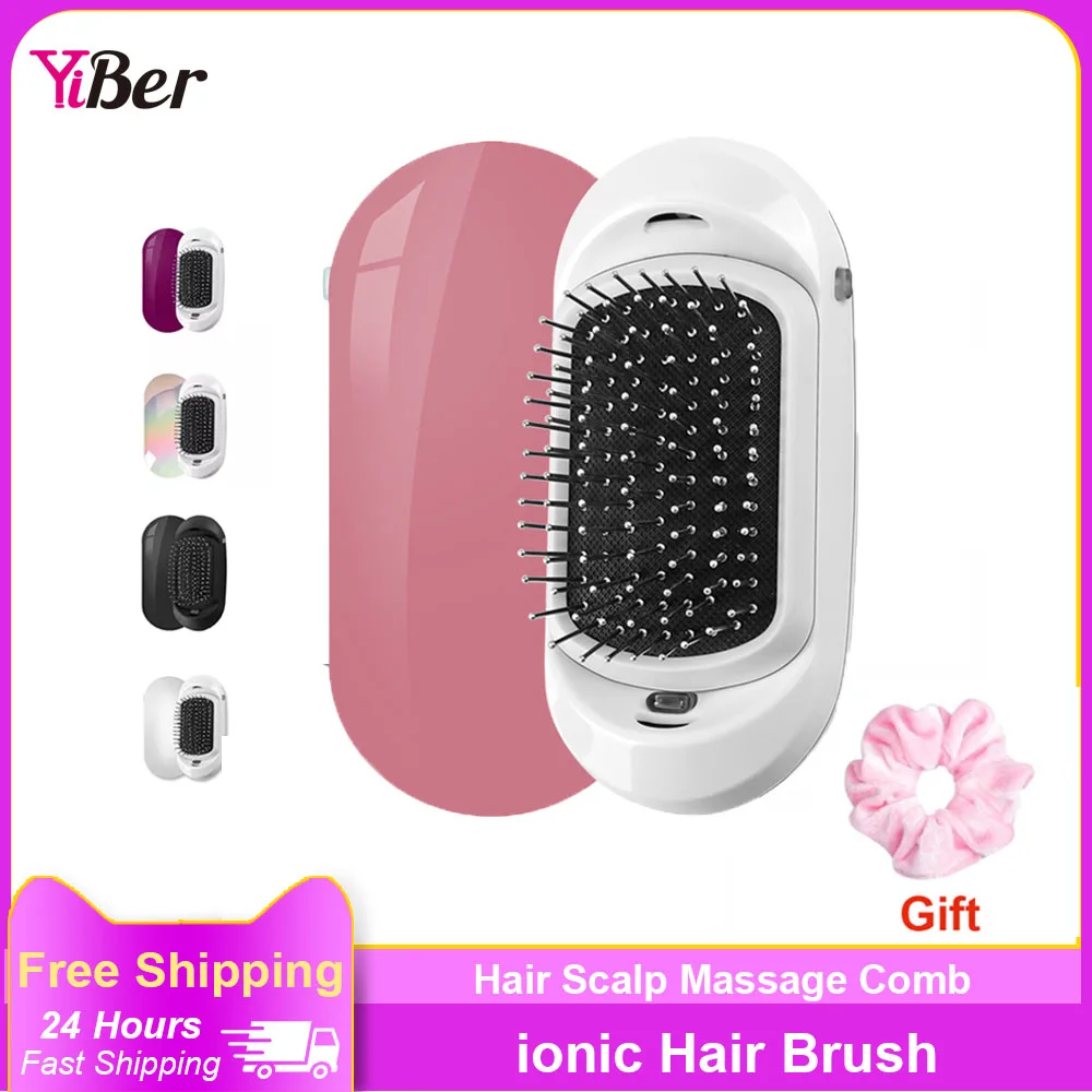 

Hair Scalp Massage Comb Anti Frizz ionic Hair Brush Electric Negative Ions Hair Brush Comb Portable Comb Smooth Hair Magic Combs