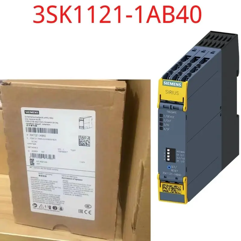 

3SK1121-1AB40 Brand New SIRIUS safety relay Basic unit Advanced series Relay enabling circuits 3 NO contacts plus Relay signalin