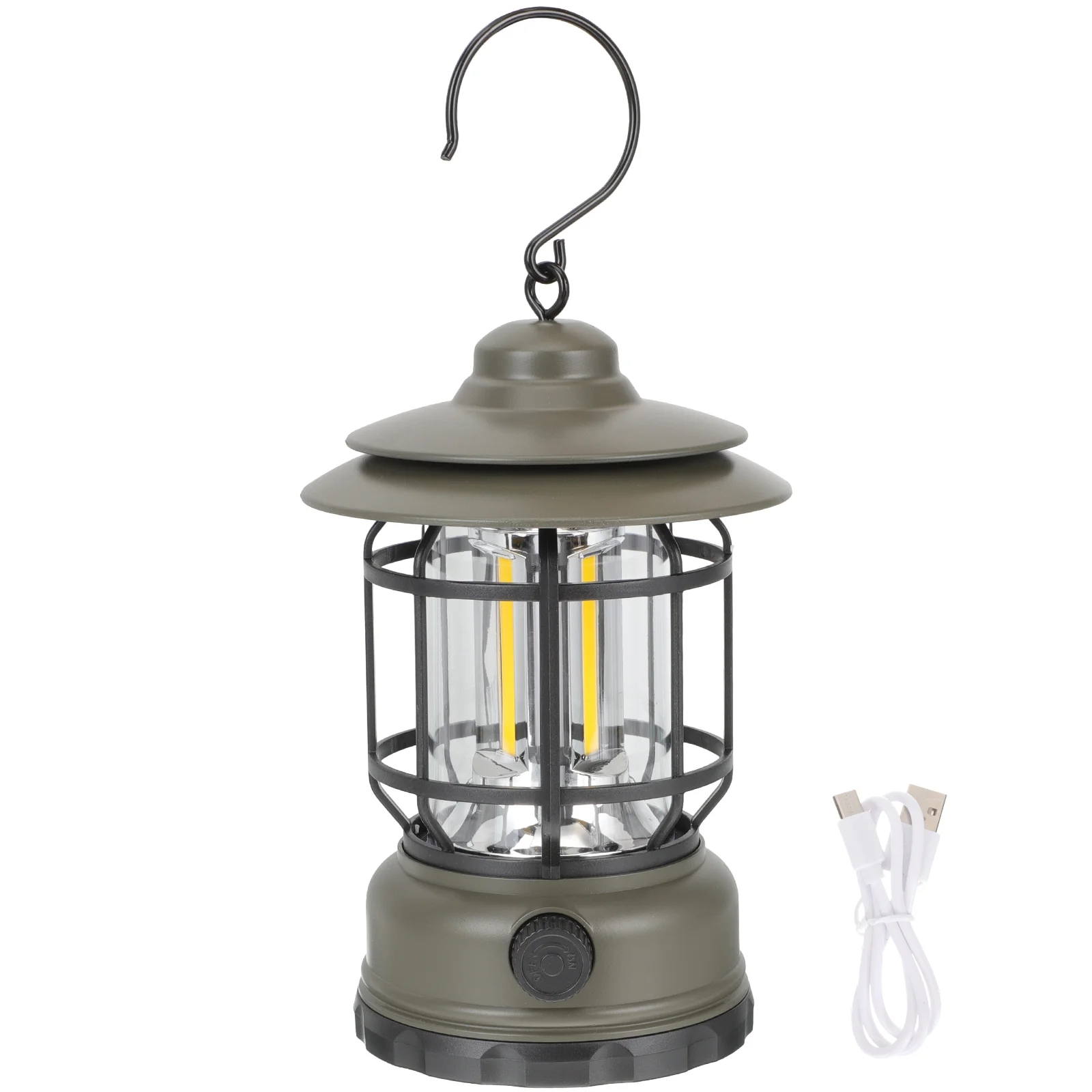 

Campfire Handheld Tent Lamp Wear-resistant Camping Lantern Old Fashioned Plastic Portable Light Convenient LED Lanterns