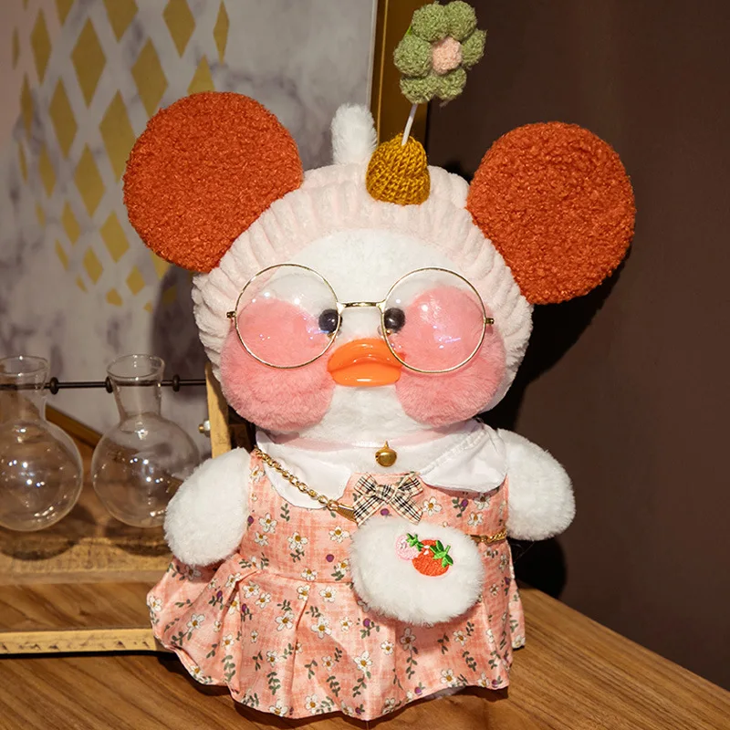 Kawaii Мультфильм LaLafanfan 30 см КАФЕ утка плюшевая игрушка мягкая кавайная кукла