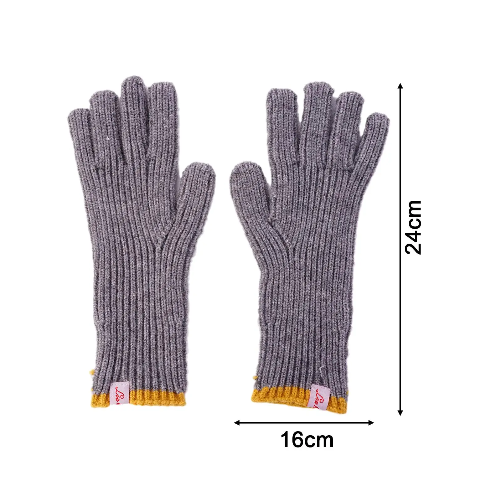 Pure Color Knitted Woolen Gloves Women Winter Screen Student Riding Split Finger Thick Warm Gloves Couple Christmas Gift images - 6