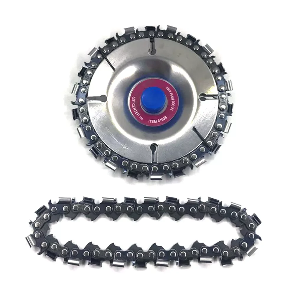 

4inch 22 Tooth Woodworking Tools Chain Grinder Chain Wood Carving Disc for 100/115 Angle Grinder Sharpener Chainsaw Curving/Cut