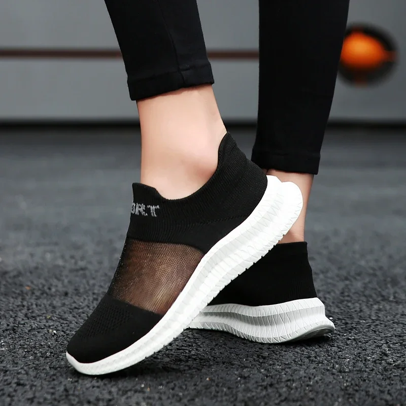 Кроссовки YRZL женские без шнуровки Спортивная повседневная обувь сетчатые