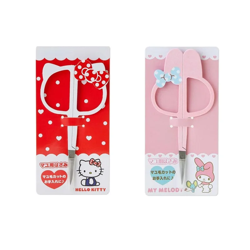 

Cute Cartoon Sanrioed MyMelody Kitty Eyebrow Scissors Cut Thread Head Cut Nose Hair Kawaii Beauty Scissors Girl Heart Gift
