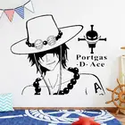 Японская цельный аниме-персонаж ACE, наклейка на стену, манга, игровая комната, живая комната, детская комната, искусственная Наклейка на стену, подарок W5