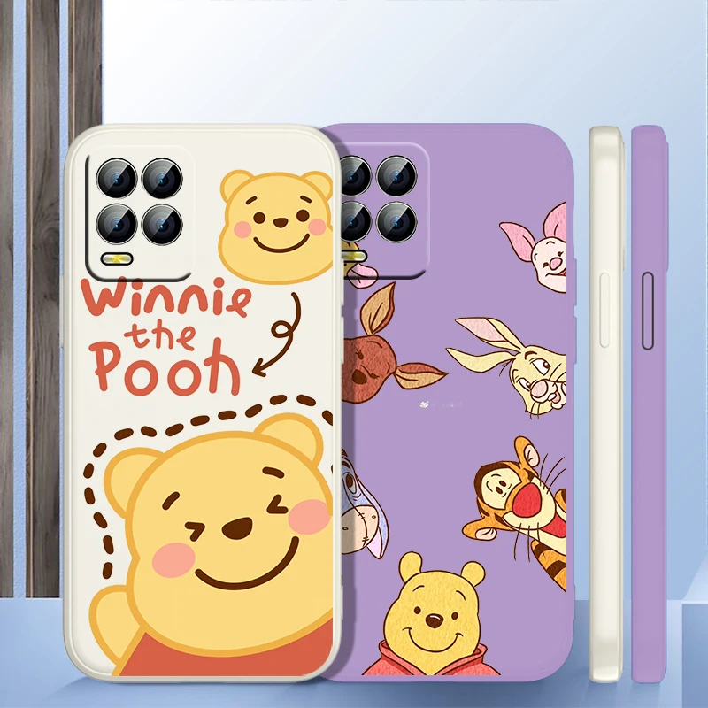 

Winnie the Pooh Funny Phone Case For OPPO Realme GT Neo 3 2 Master 8 9 Narzo 50A 50i Reno 7 Liquid Rope Candy Cover Coque Capa