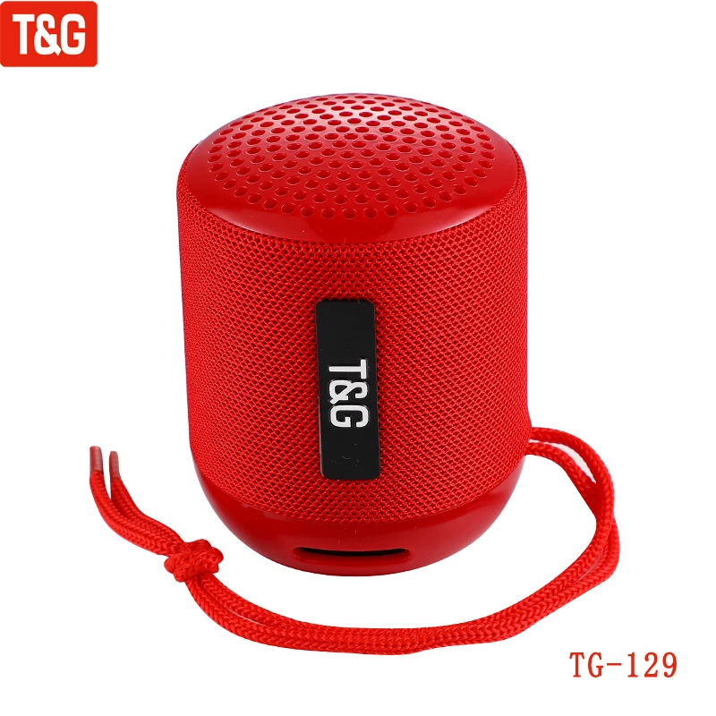 Новинка, маленький беспроводной Bluetooth мини-динамик TG129 для вызова басов, портативный тканевый сабвуфер для вождения и кемпинга на открытом воздухе