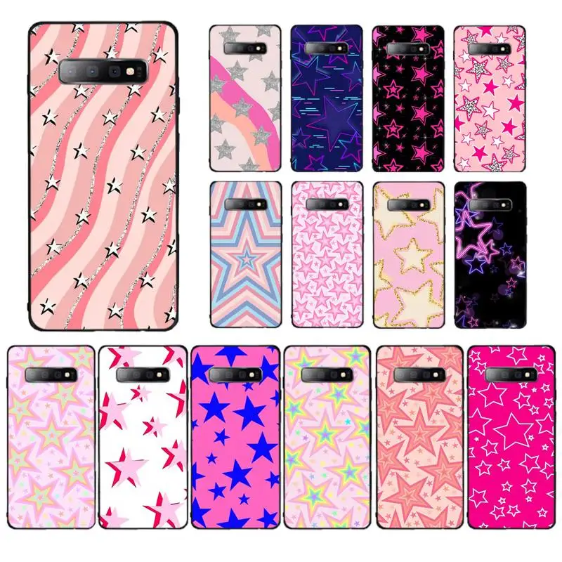 

preppy stars lightning pink Phone Case for Samsung S10 21 20 9 8 plus lite S20 UlTRA 7edge
