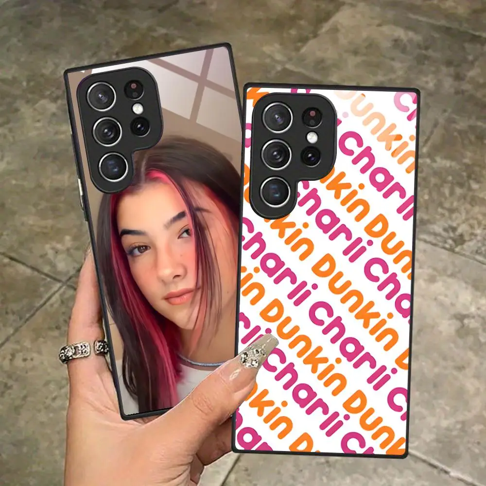 Фото Чехол для телефона Charli Damelio для Samsung Galaxy A56 55 54 53 52 51 36 35 34 23 16 15 5G, защитный стеклянный чехол №5