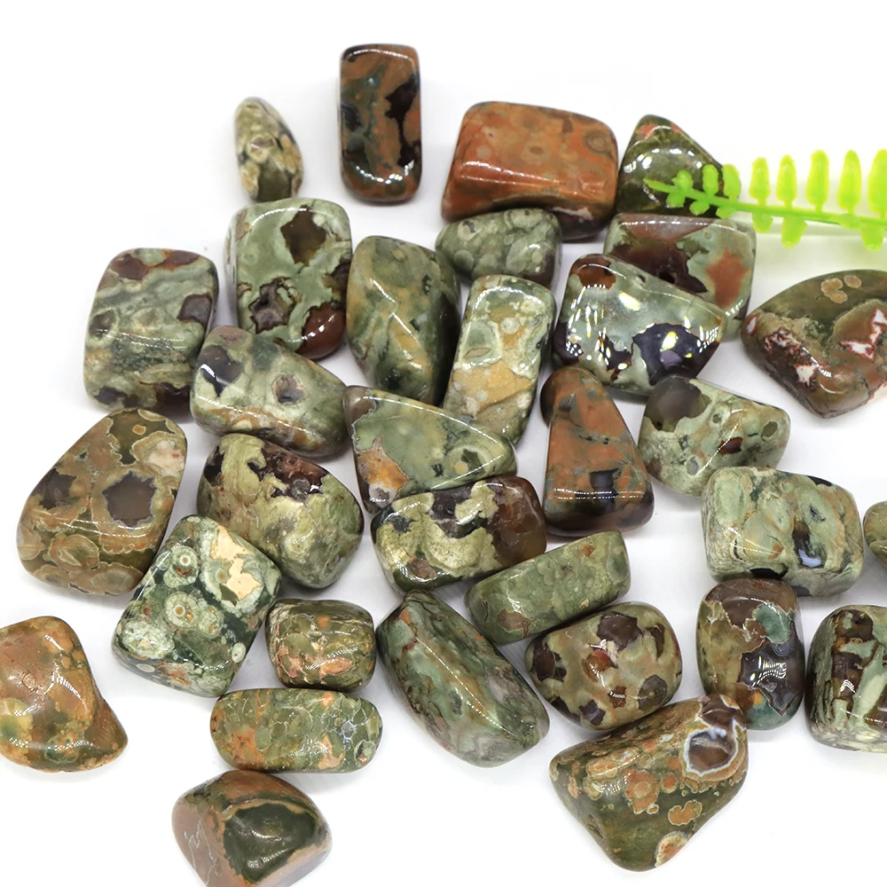 

Зелёный тропический яшма, tumbled stone