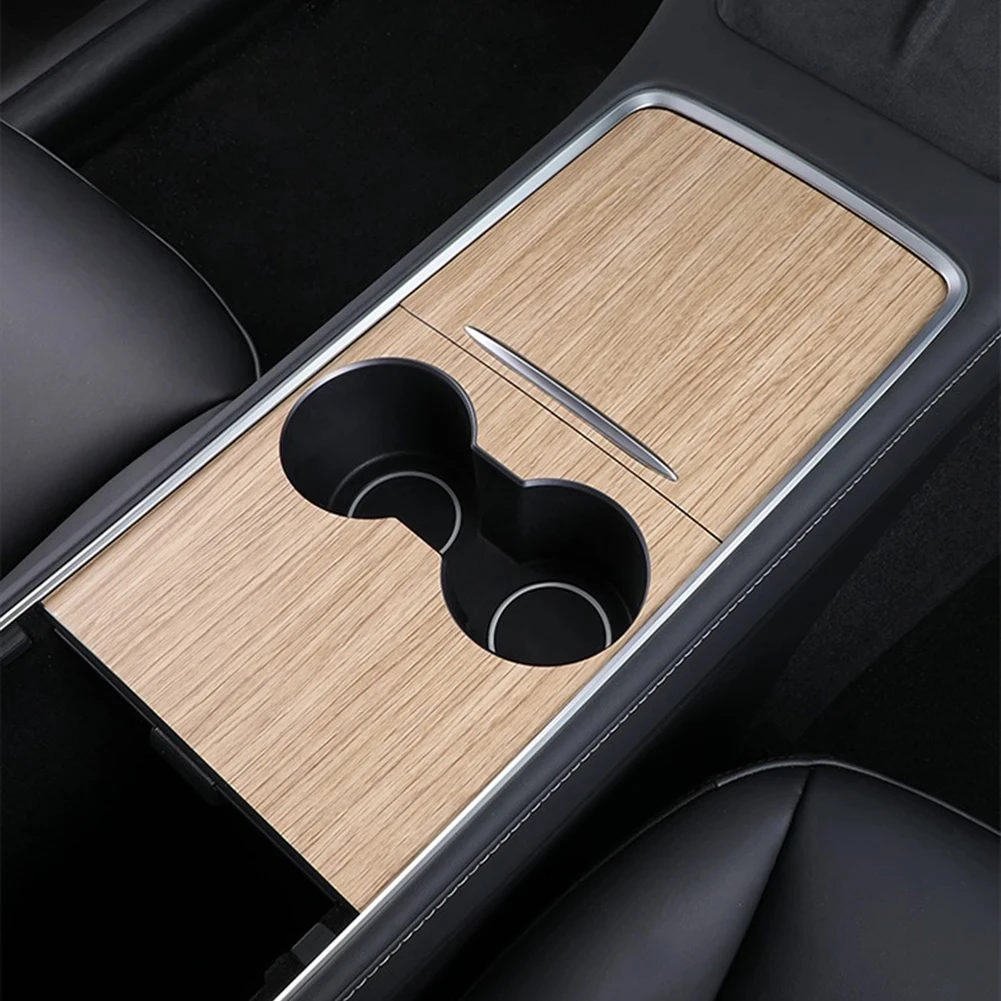 

Центральная панель управления для Tesla Model 3 Y 2021 2022, деревянная зеркальная защитная пленка, декоративная отделка, аксессуары для интерьера автомобиля