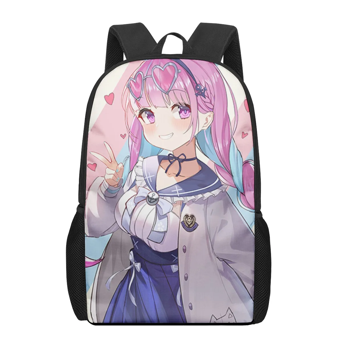 Minato Aqua hololive girl 3D Print School Bags for Boys Girls Primary Students Backpacks Kids Book Bag Satchel Back Pack