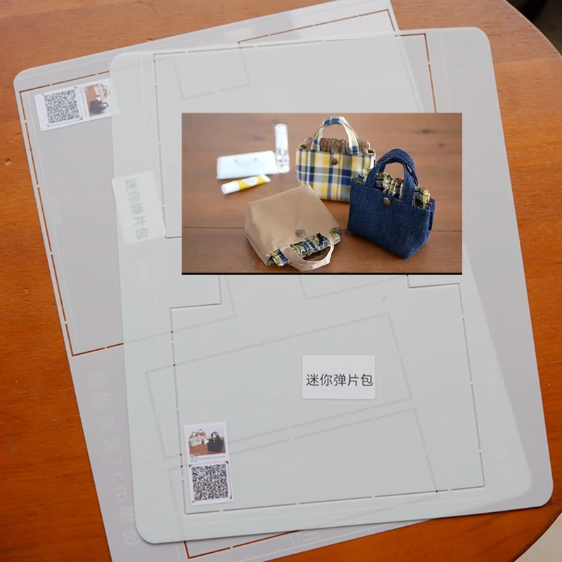 

bag 6designs Embroidery Template DIY Hand bag Embroidery Tool Sashiko Template