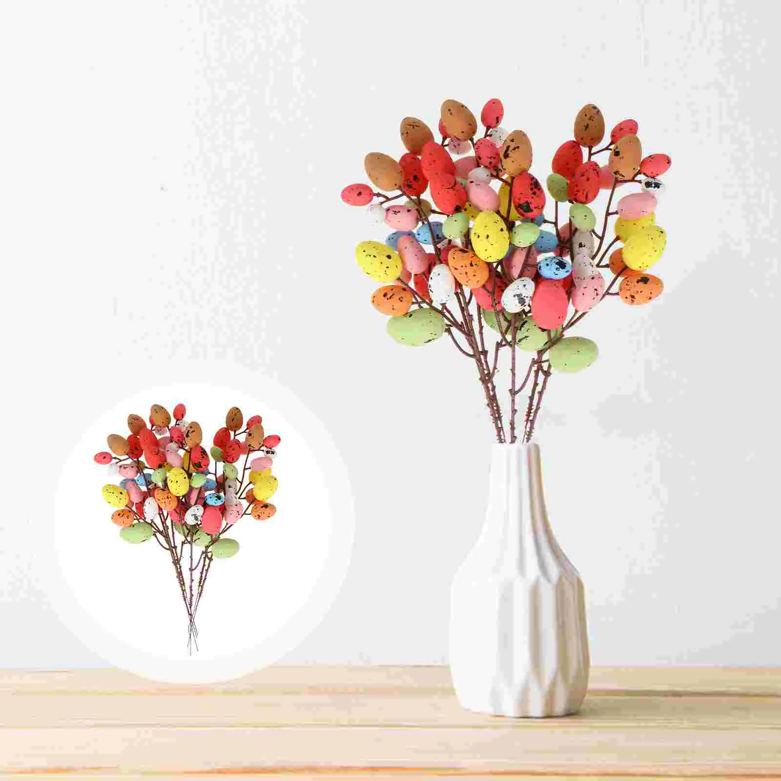 

Easter Egg Eggs Tree Flower Decor Picks Branches Basket Flowers Artificial Party Pickhanging Branch Ornamentfiller Treasure