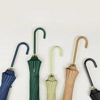 16 k umbrella cheap reinforced elegant hook sunny long handle umbrella business durable vintage paraguas rain equipment