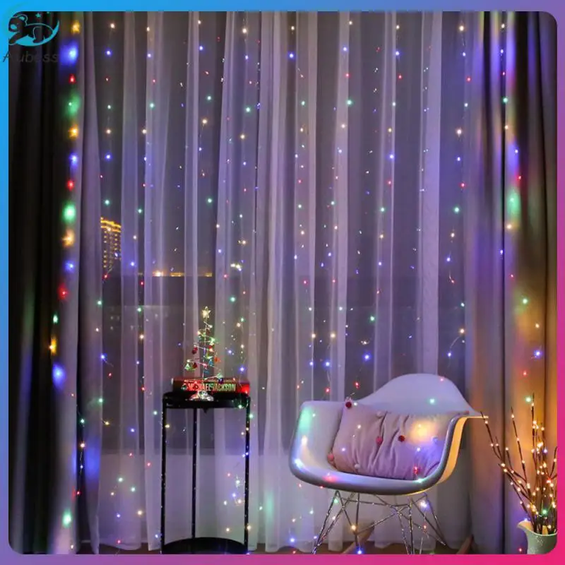 

СВЕТОДИОДНАЯ Гирлянда-занавеска С дистанционным управлением, USB-сказочное освещение, светодиодная лента для свадьбы, вечеринки, Рождества, для окон, украшение для дома и улицы