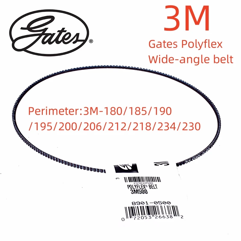 Широкоугольный ремень Gates Polyflex 3M180 3M185 3M190 3M195 3M200 3M206 3M212 3M218 3M234 3M230, треугольный ремень передачи