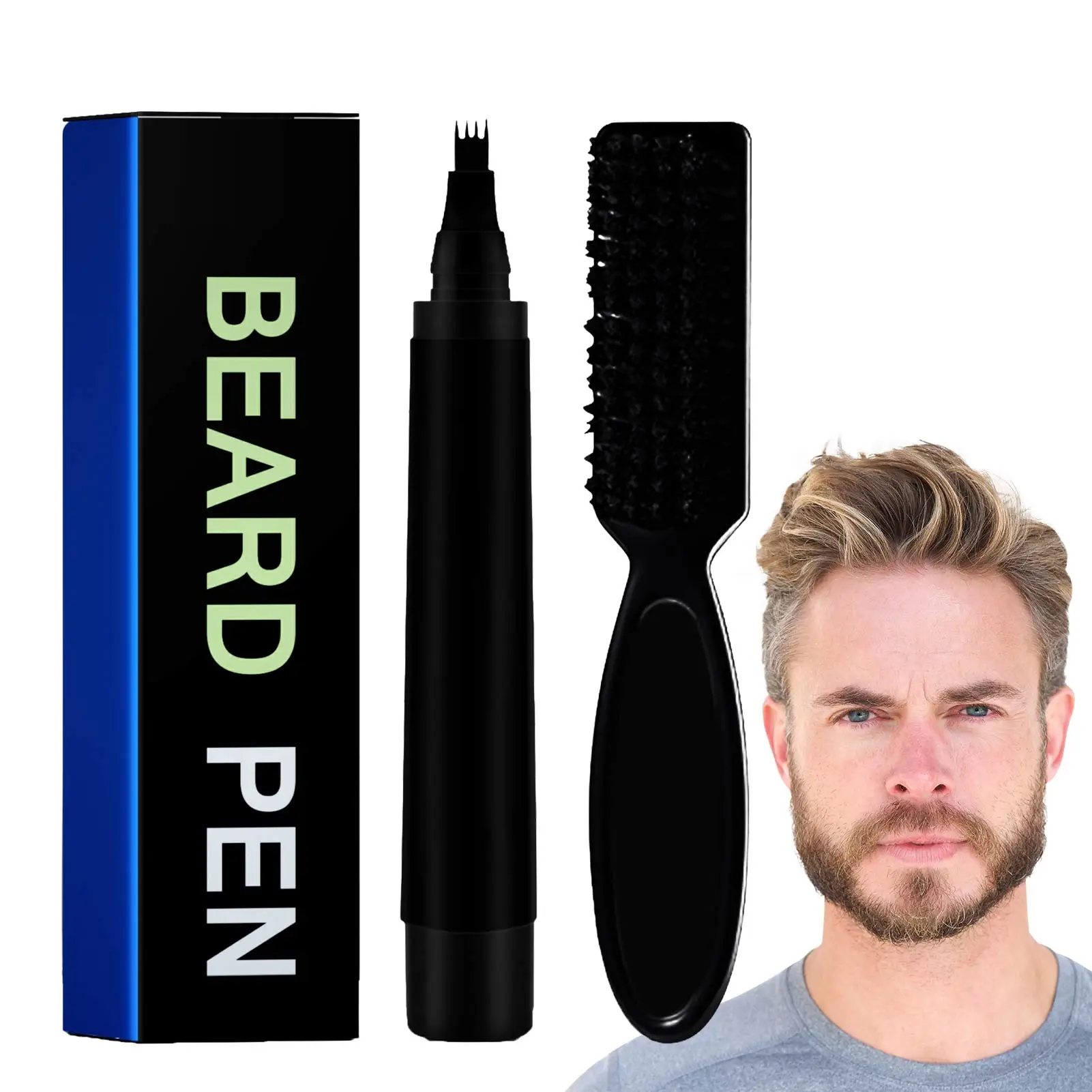 

Beard Pencil Filler For Men Beard Filling Pen Kit With Brush Water Proof Sweat Proof Long Lasting Solution Beard Pen Kit For