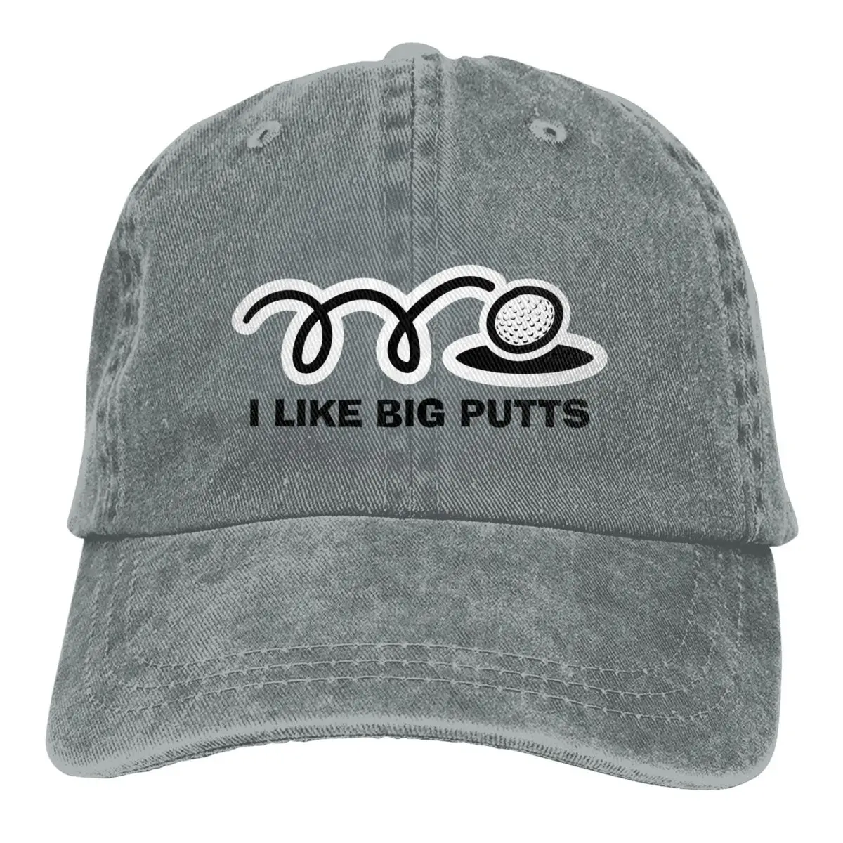 Funny Golf Quote I Like Big Putts Baseball Caps Merch Vintage Distressed Cotton Snapback Cap for Men