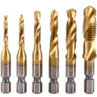 6 шт., шестигранный хвостовик, с титановым покрытием