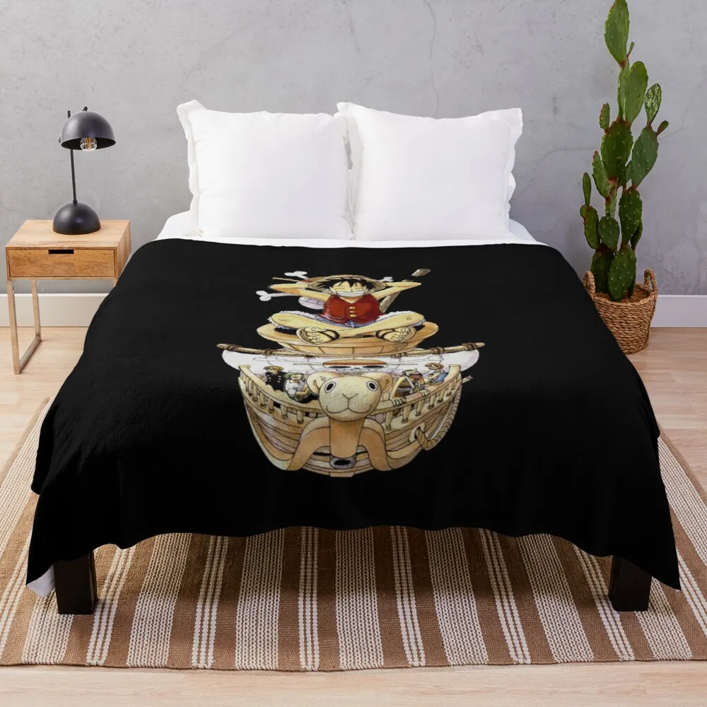 

One Peice-Luffy-Manga Design Bed Custom Blanket Travel Light Throw Blankets