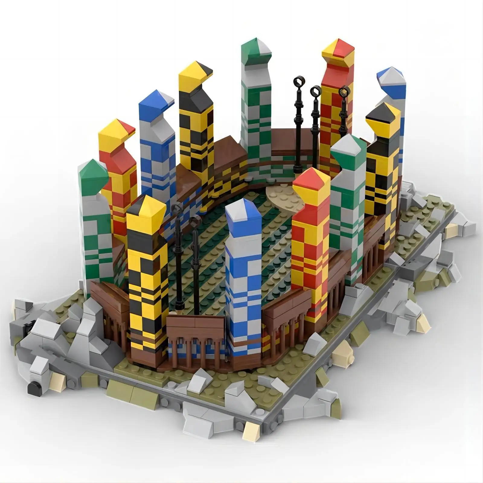 Строительный блок MOC 43266. Строительство сцены. Игрушки для здания курса Puttle's