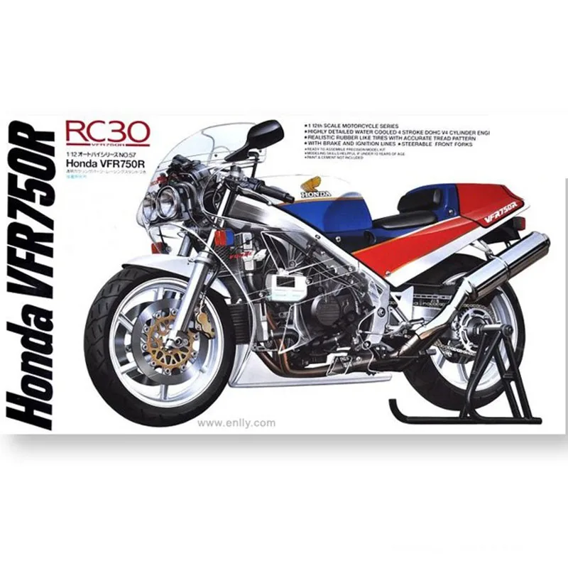 

Assembly Model 1/12 Honda VFR750R Motorcycle Transparent Version 14057