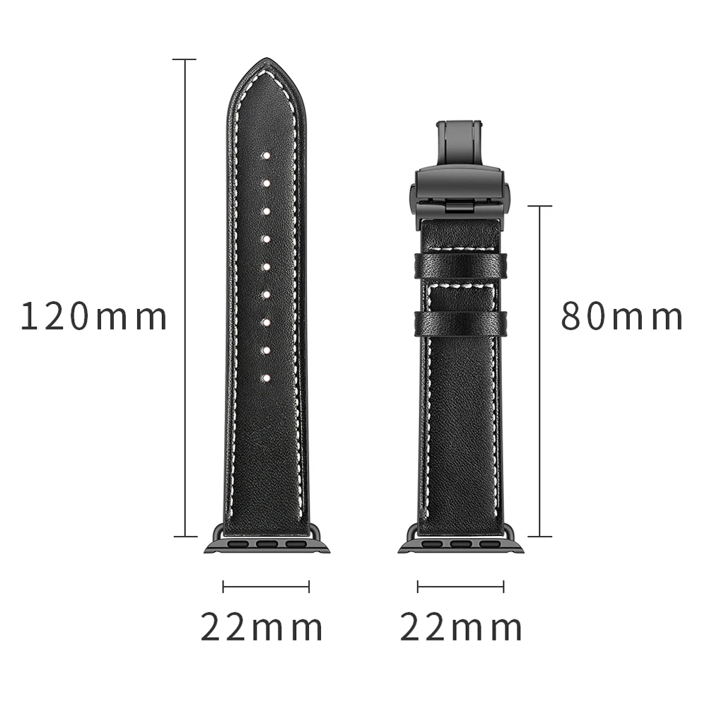 Leather Strap for Apple Watch 876543SE Replacement Bracelet Wristband for iWatch Series Ultra 49mm 45mm 41mm 44mm 40mm 42mm 38mm