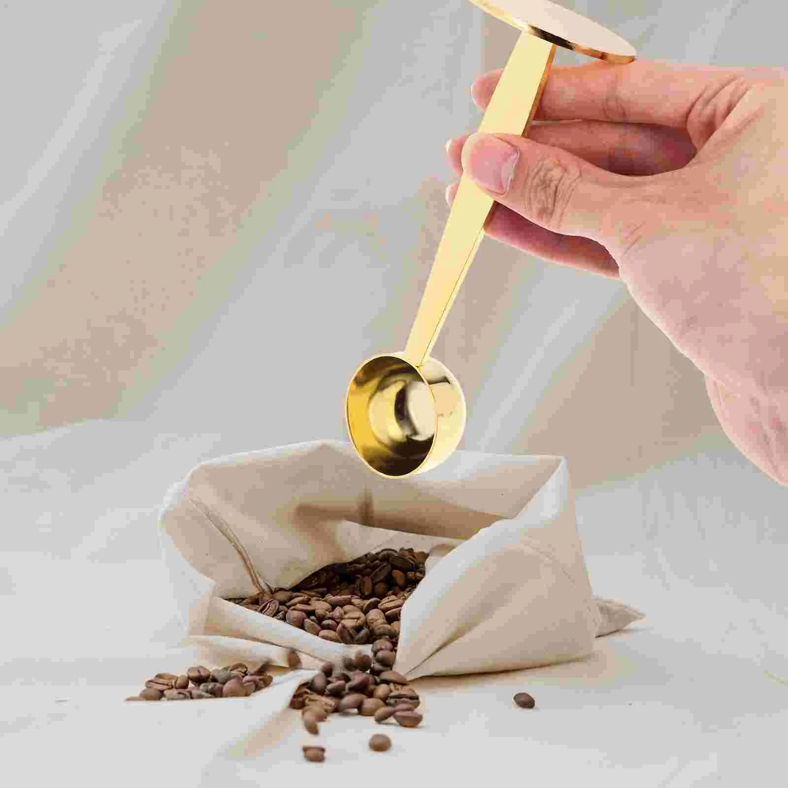 

Espresso Spoon Coffee Measuring Spoon Stainless Steel Spoon for Coffee Milk Powder With Pressed Bottom