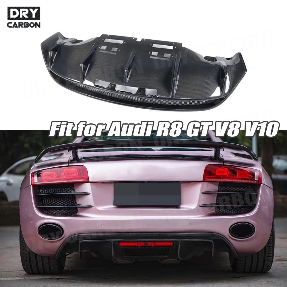 Задний бампер из углеродного волокна защитный диффузор для Audi R8 GT V8 V10 2010-2015 FRP