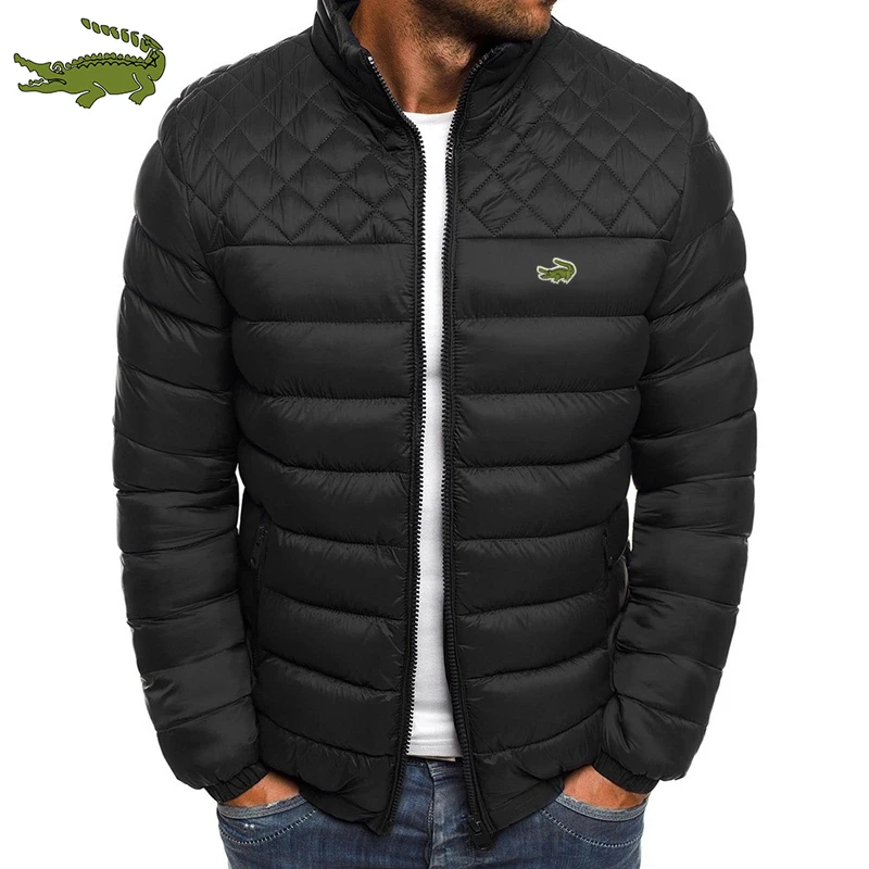 2022 New Winter Men's Warm And Windproof Cotton Coat Men's Down Jacket Jacket Fashion Casual And Thickened Printed Cotton Coat