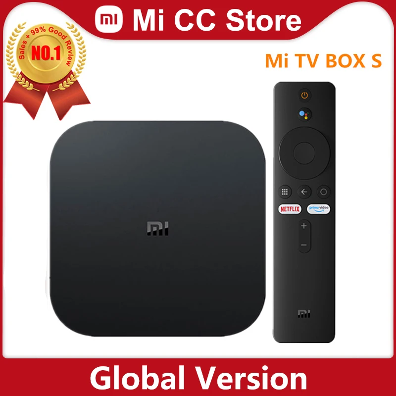Global Version Xiaomi Mi TV Box S 4K Ultra HD Android TV 9.0 HDR 2GB 8GB WiFi DTS Multi Language Smart Mi Box S Media Player