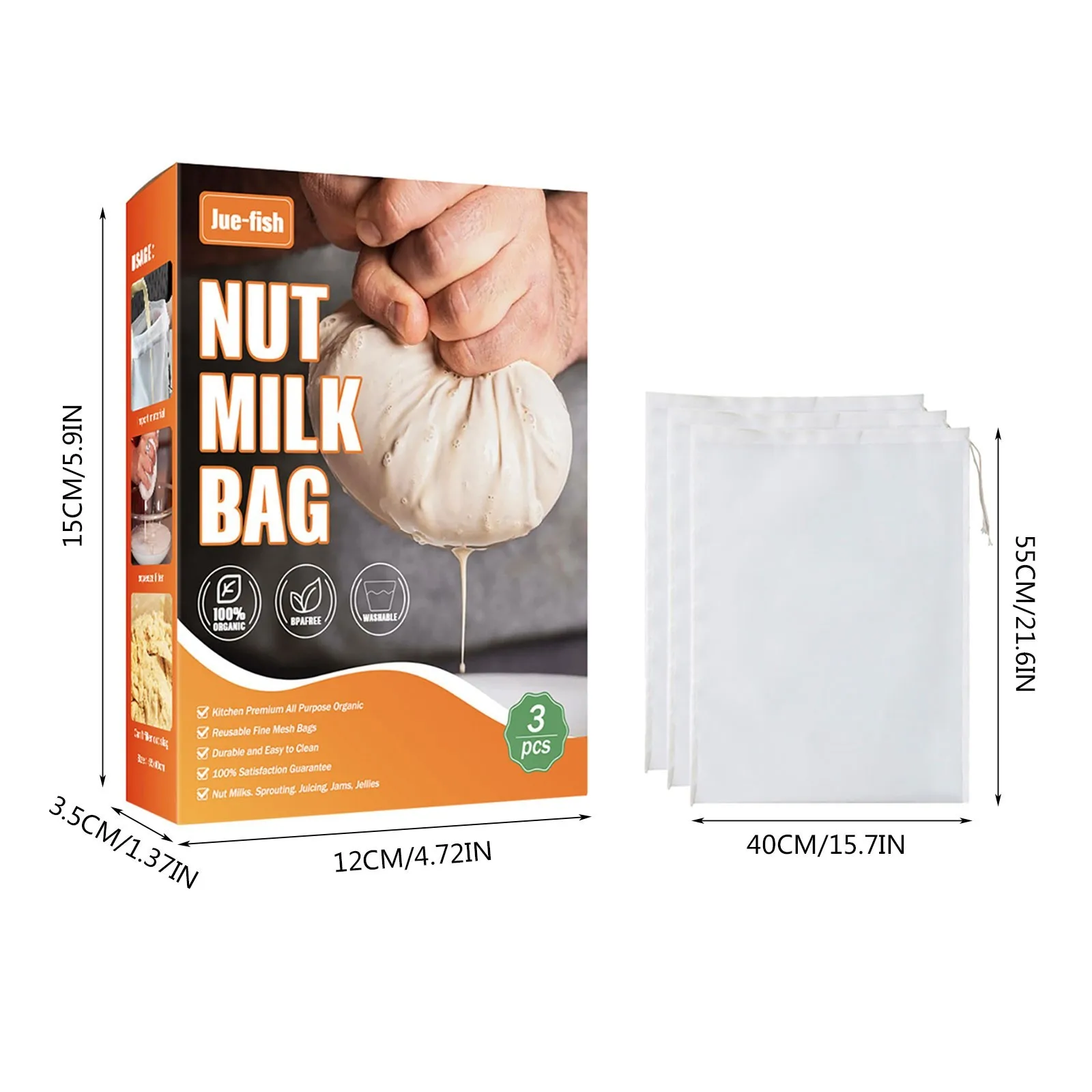 Сетчатый фильтр для сыра многоразовый сверхпрочный нейлоновый соевого молока