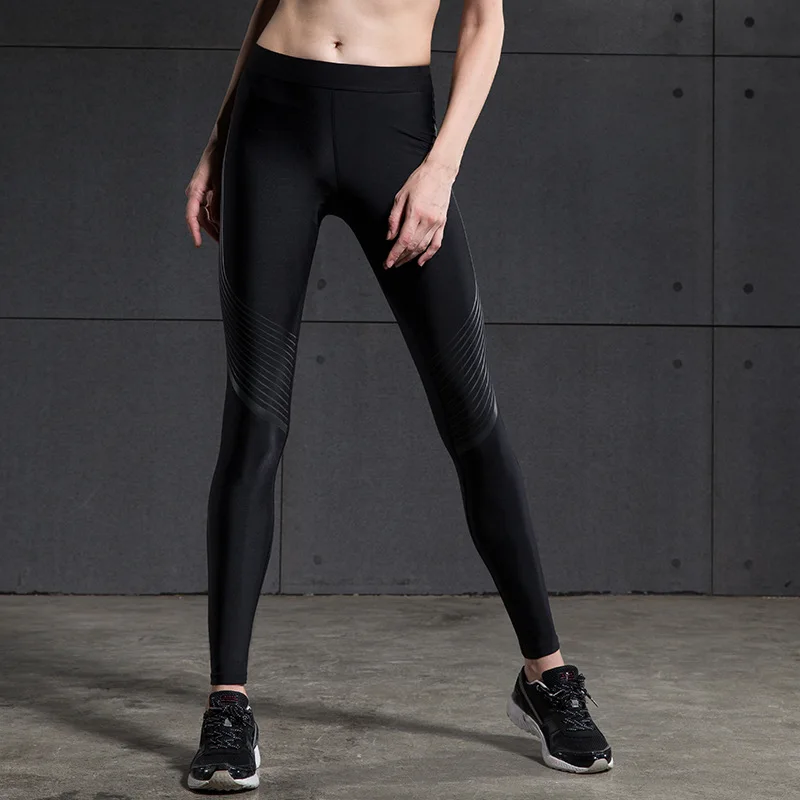 

A644 Female Yoga Pants Seven-length Sports Outdoors Tracksuits Tights Fitness Quick-Drying Compression Pants Sportswear