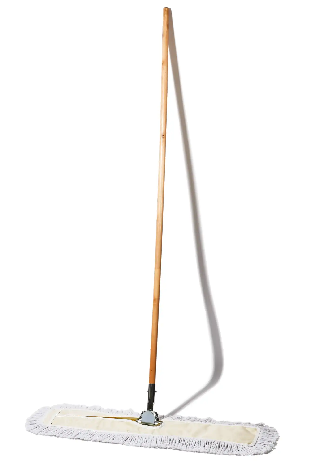 

Mop For Floors, 30 Inch Cotton Head, Wood Handle, White