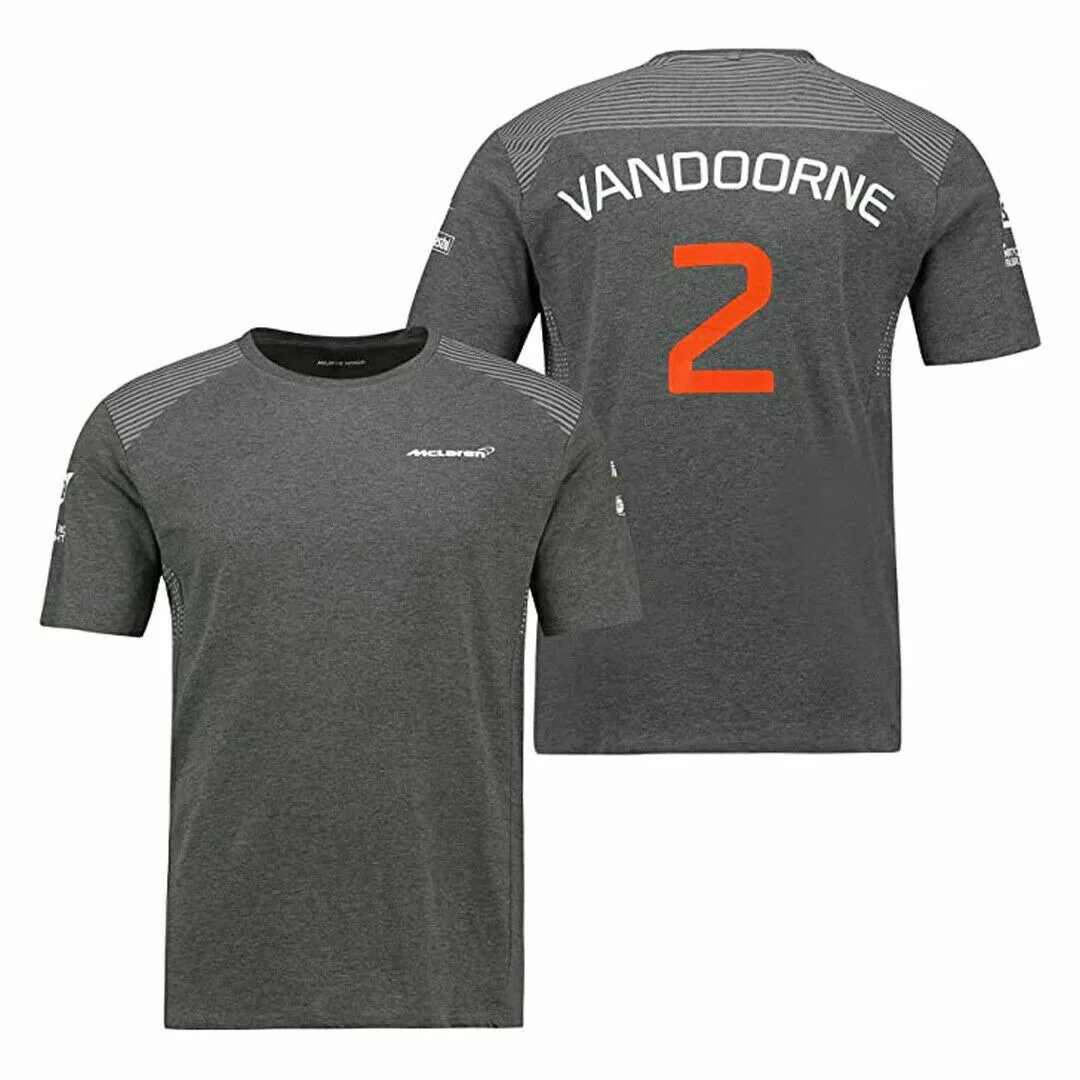 

Stoffel Vandoorne McLaren F1 Formula One 3D Round Neck Men's T-shirt Sports Casual Short Sleeve Adult Children's Top