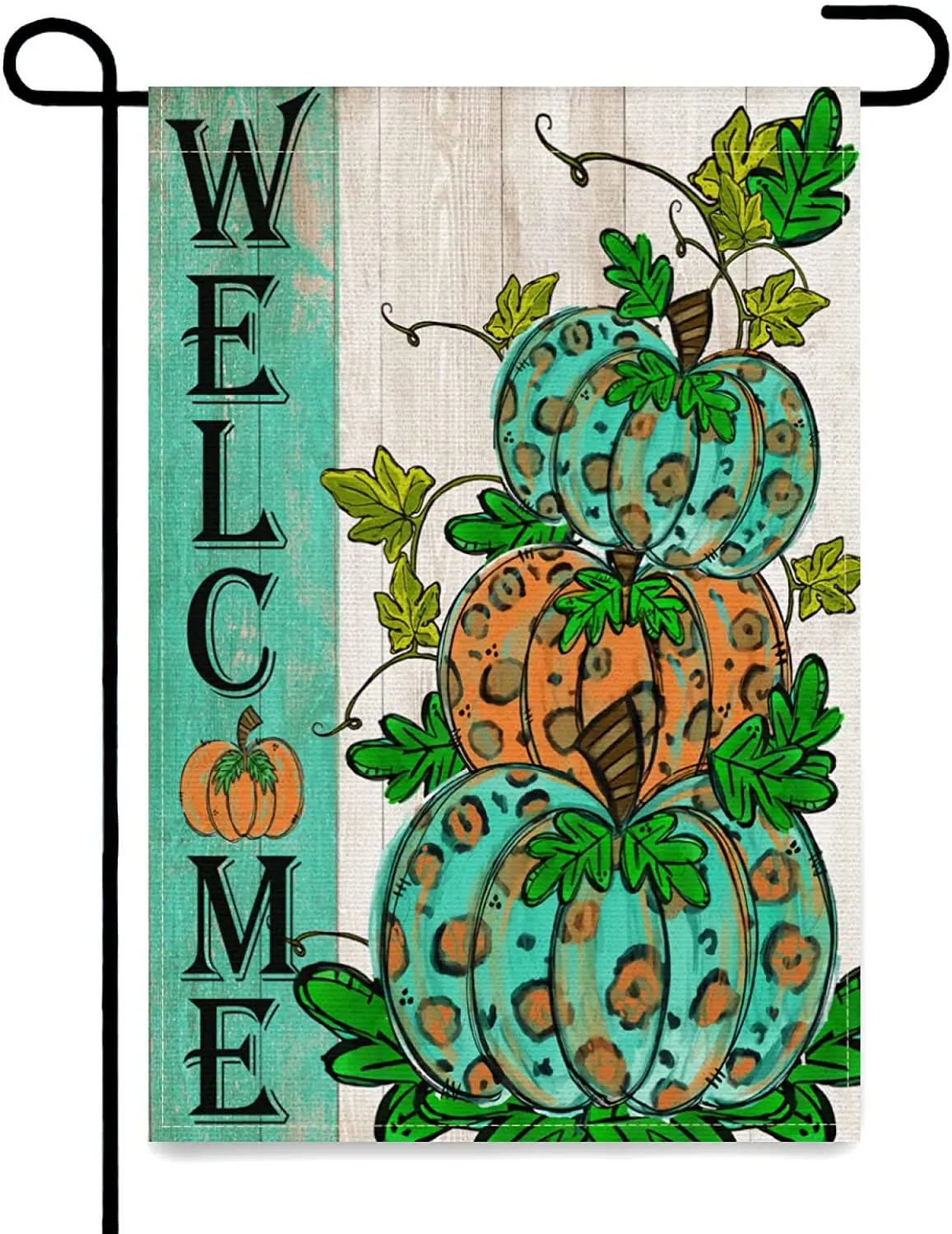 

Fall Garden Flag 12x18 Double Sided Burlap Pumpkin Yard Flags Burlap Vertical Outdoor Holiday Decorations for Home Farmhouse
