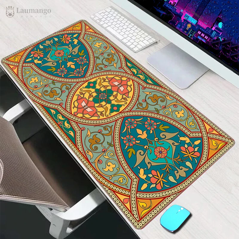 

Large Moroccan Carpet Mouse Pad Dywan Gamer Laptop Carpet Tapis De Souris Ковер Desk Mat Gaming Accessories Completo XL Mousepad