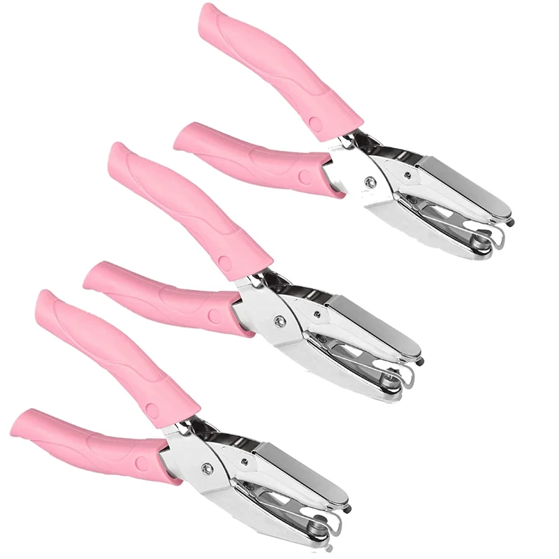 

3Pcs Hand Punch Metal Single Hole Paper Punchers Small Mini Tiny Hole Puncher Circle Star Heart Hole Paper Punch