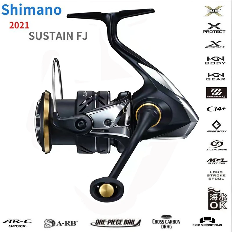 

2021 SHIMANO SUSTAIN Spinning Fishing Reels 2500-5000 8+1BB Gear Ratio 5.3-6.4:1 Max Drag 9kg/11kg Saltwater Reels Fishing